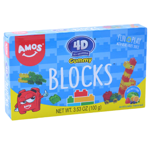 4D Amos Candy Gummy Blocks