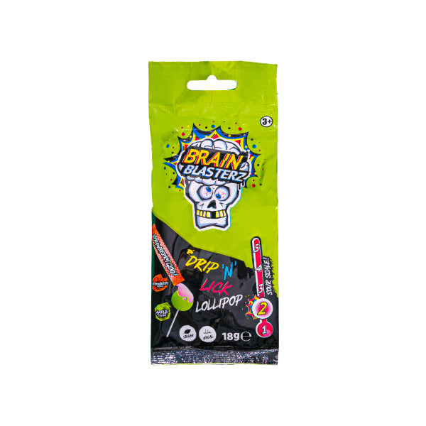 Brain Blasterz Drip N Lick Lollipop Apple Flavour