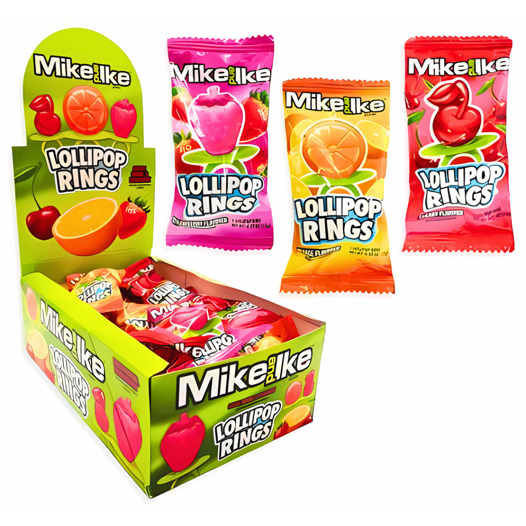 Mike and Ike Lollipop Rings Strawberry Flavour (12g)