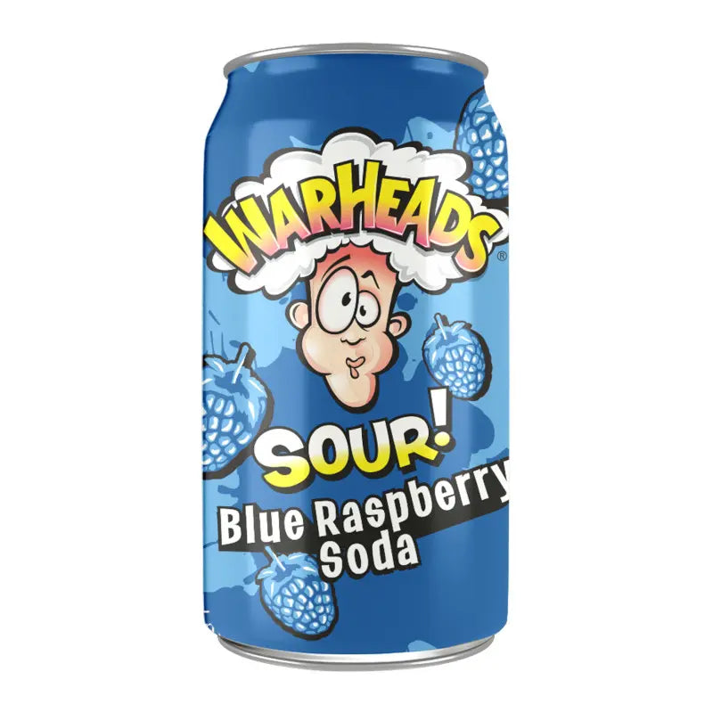 Warheads Blue Raspberry Soda Cans (355ml)
