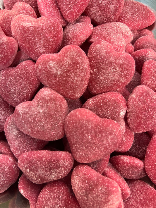 Shiny Red Strawberry Hearts (100g)