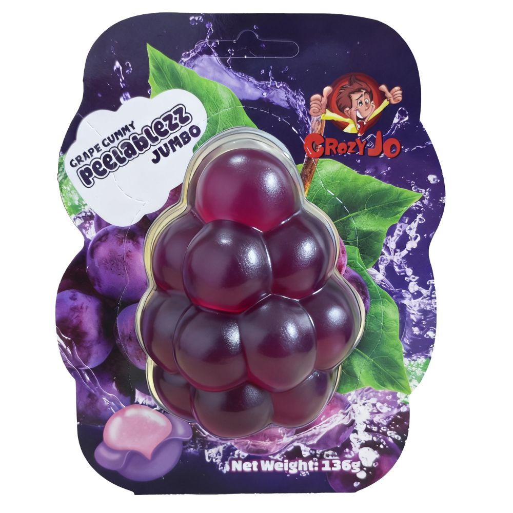 Crazy Jo Peelablezz Jumbo Grape Gummy (136g)