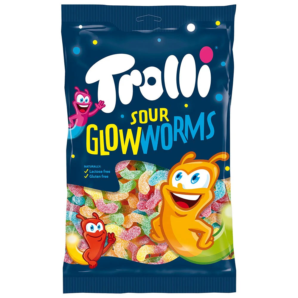 Trolli Sour Glow Worms Bags 100g